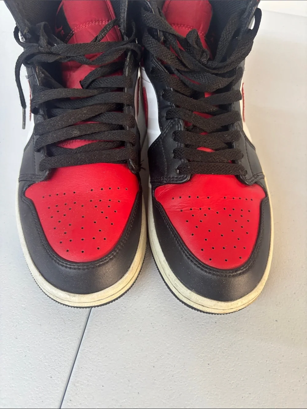 Jordan Men's High-Top Sneakers - Black/Red/White
